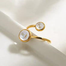 18K Gold-Plated Inlaid Zircon Open Ring Fashion Jewelry