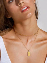 18k gold-plated star pendant necklace with stainless steel extension chain