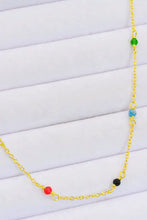 18K Gold-Plated Multicolored Bead Necklace Necklaces