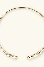 18k gold-plated open choker necklace with bamboo ends