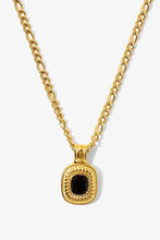 18k gold plated necklace with inlaid rhinestone pendant