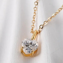 18k gold-plated necklace with heart shape pendant on gold chain