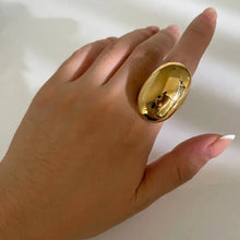 18K Gold Plated Oversized Dome Ring Fashion Jewelry