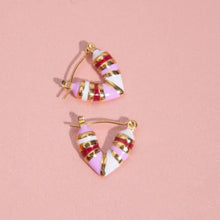 18K Gold-Plated Resin Heart Earrings Earrings