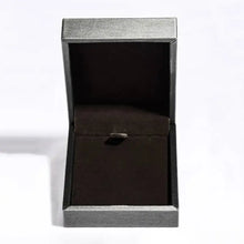 18k gold-plated S pendant necklace in silver ring box with black velvet lining