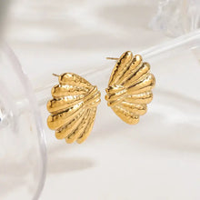18K Gold-Plated Shell Stud Earrings Fashion Jewelry