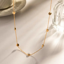 18k gold-plated stainless inlaid zircon necklace with diamond accent