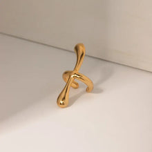 Joyería para oreja tipo brazalete de acero inoxidable chapado en oro brillante de 18k