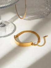 18K Gold-Plated Stainless Steel Bracelet Gold One Size Bracelets