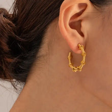 18K Gold-Plated Stainless Steel C-Hoop Earrings Earrings