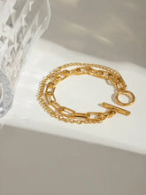 18K Gold-Plated Stainless Steel Chain Bracelet Bracelets
