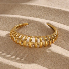 18K Gold-Plated Stainless Steel Cutout Bracelet Bracelets