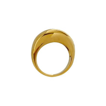 18K Gold Plated Stainless Steel Dome Ring