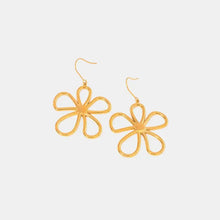 18K gold-plated flower earrings with five-petaled dangles