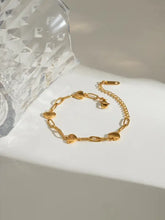 18K Gold-Plated Stainless Steel Heart Bracelet Bracelets