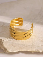 18K Gold-Plated Stainless Steel Open Ring Bracelets