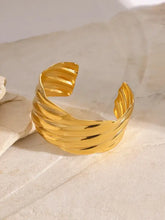 18K Gold-Plated Stainless Steel Open Ring Bracelets