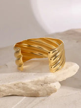 18K Gold-Plated Stainless Steel Open Ring Bracelets