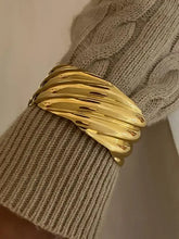 18K Gold-Plated Stainless Steel Open Ring Bracelets