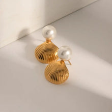 18K Gold-Plated Stainless Steel Shell Shape Earrings Earrings