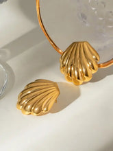 18K Gold-Plated Stainless Steel Shell Stud Earrings Earrings