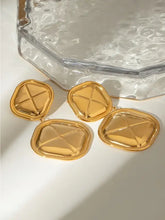 18K Gold-Plated Stainless Steel Square Earrings Earrings