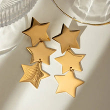 18K Gold-Plated Stainless Steel Star Earrings Earrings