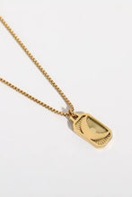 18k gold-plated stainless steel sun and moon pendant necklace