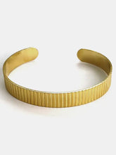 18K Gold-Plated Stainless Steel Textured Bracelet Bracelets