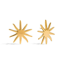 18K Gold-Plated Starburst Stud Earrings Earrings