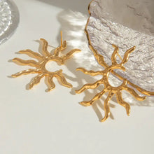 18K Gold-Plated Sun Ray Earrings Earrings