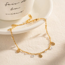 18K Gold Plated Synthetic Crystal Charm Anklet