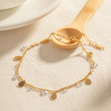 18K Gold Plated Synthetic Crystal Charm Anklet