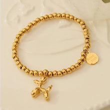 18K Gold-Plated Titanium Steel Puppy Shape Charm Bracelet Bracelets