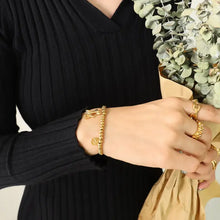 18K Gold-Plated Titanium Steel Puppy Shape Charm Bracelet Bracelets