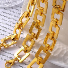 Titanium Steel Hollow Square Chain Bracelet Bracelets