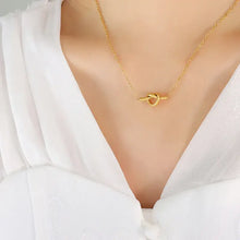 18k gold-plated titanium steel knot necklace, minimalist design