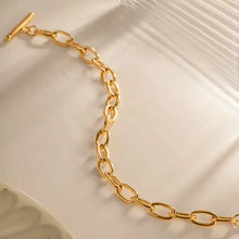 18K Gold-Plated Stainless Steel Toggle Chain Bracelet Bracelets