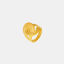 18K Gold-Plated Twisted Ring Fashion Jewelry