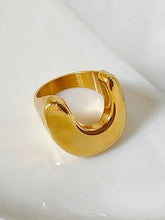 18K Gold-Plated U-Shaped Ring Fashion Jewelry