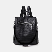 PU Leather Backpack Bag Black One Size