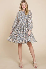 Lime 'N' Chili Chiffon Floral Print Belted Dress with Back Zipper Casual Dresses