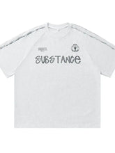 Men's Letter Round Neck Half Sleeve T-Shirt Mens Tops