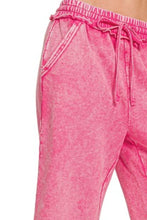 Zenana Washed French Terry Palazzo With Pockets