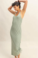 HYFVE Scoop Neck Side Tie Detail Midi Dress