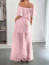 Swiss Dot Off Shoulder Maxi Dress Woman Maxi Dress