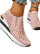 Breathable Cutout Wedge Sneakers Woman Sneakers