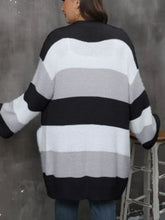 Plus Size Open Front Long Sleeve Cardigan Woman Outerwear