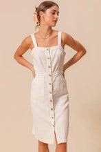 SO ME Button Down Pocket Front Pinafore Dress Casual Dresses