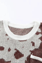 Contrast Round Neck Drop Shoulder Sweater Sweater Pullovers